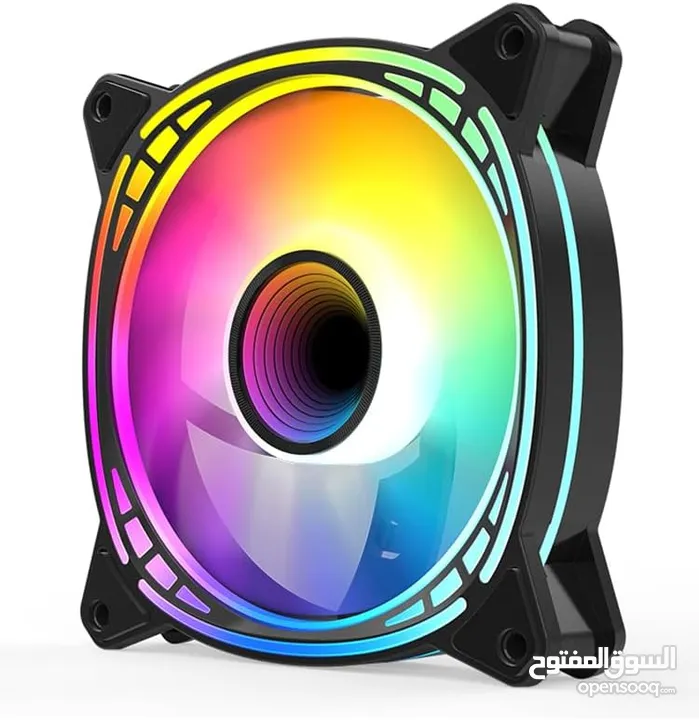 Huntkey GX120 ARGB Arctic Circle PC Gaming Fan 120mm 1200RPM مروحة تبريد مع اضاءة