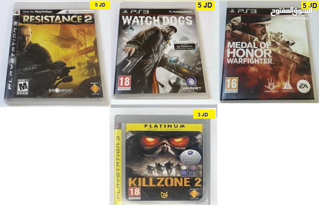 سيديات بلايستيشن 3 تشكيلة كبيرة من الالعاب شراء بدل PS3 GAMES