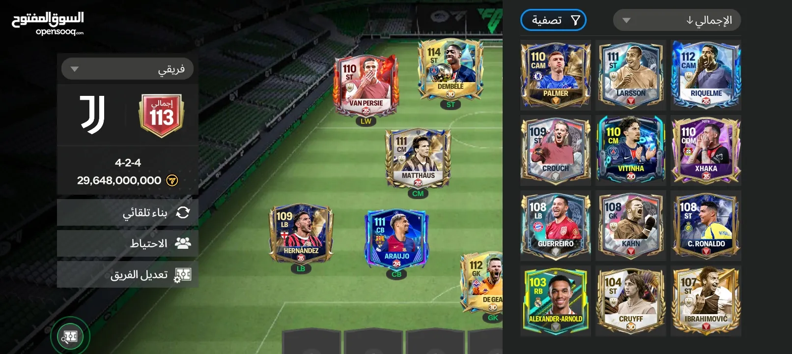 حساب فيفا إجمالي 113