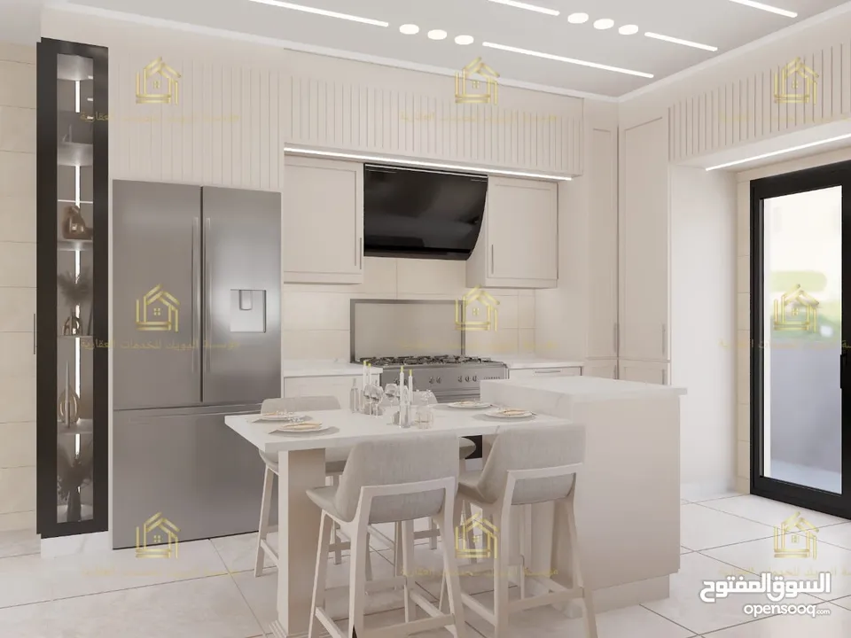 شقة فاخرة - لم تسكن - طريق المطار - 4نوم 2ماستر - 230م - قرب الخدمات العامة