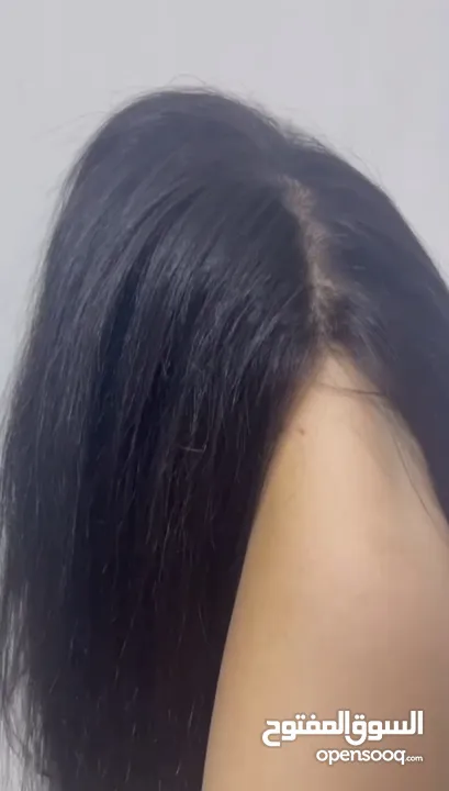 باروكة شعر طبيعي هندي  ووصلات شعر حرارية نخب اول مع لاصق هدية ممكن غسلهم واستشوارهم بشكل مستمر