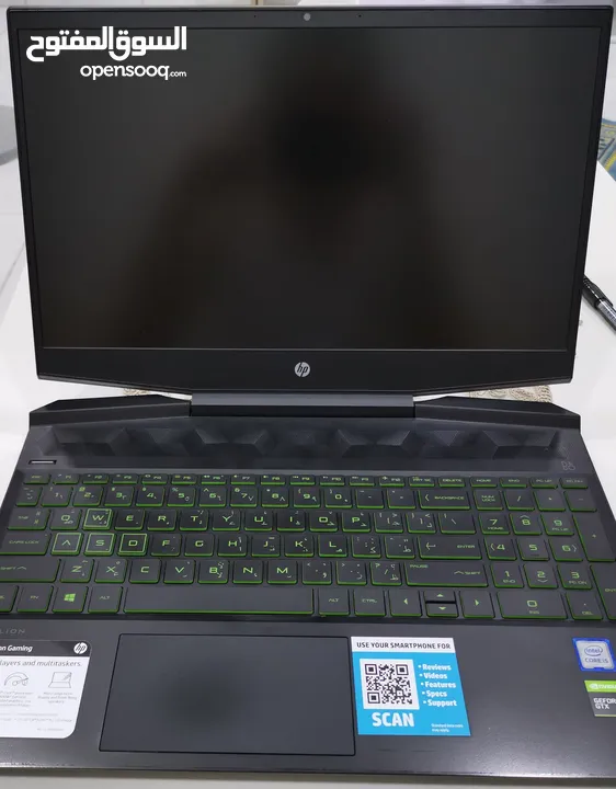 لابتوب للبيع HP Pavilion Gaming Core I5 9th generation GTX 1650 4GB