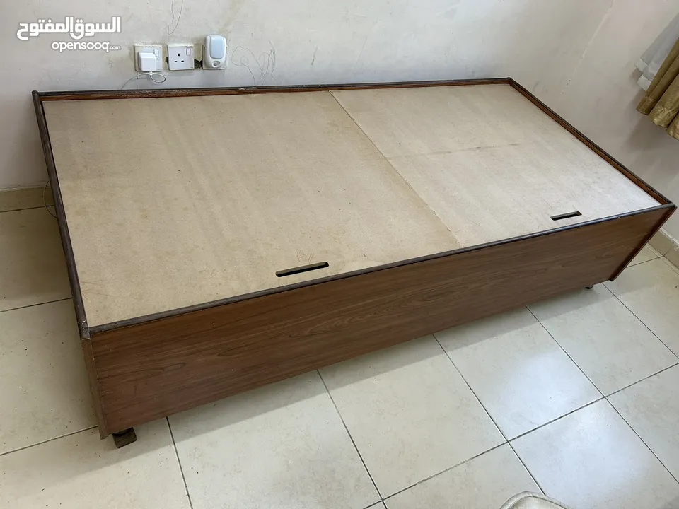 Single Wooden Bed with Box Storage Inside