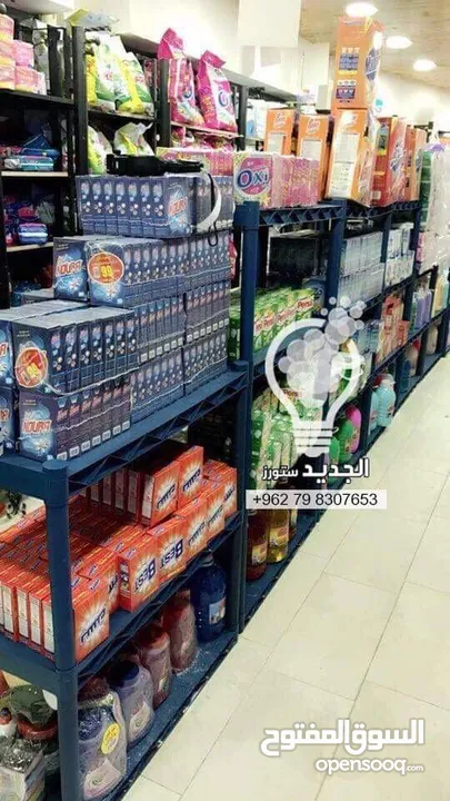 رفوف بلاستيكية والجودة حديدية تتحمل أوزان ثقيلة