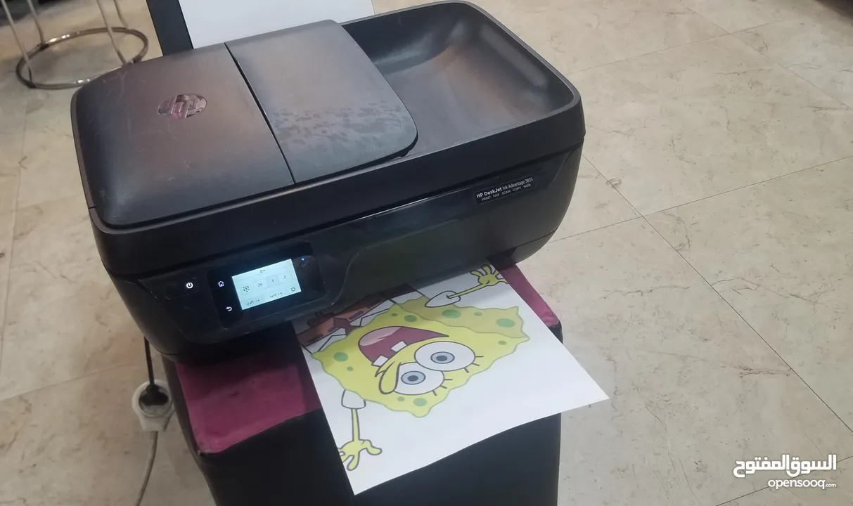 طابعات hp ملونة ويرلس مع سكانر وحبر جديد اصلي