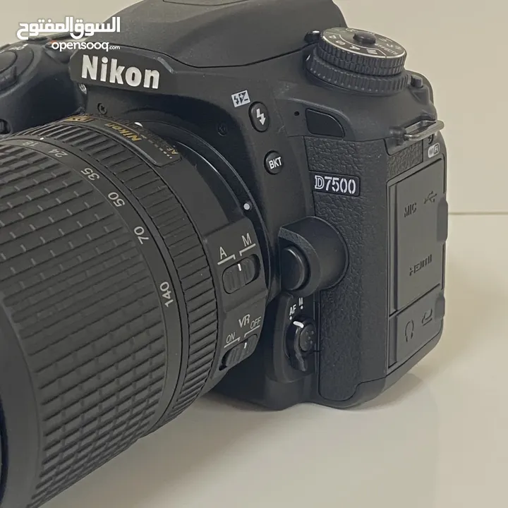 كاميرة نيكون D7500 جديدة غير مستعمله نهائي