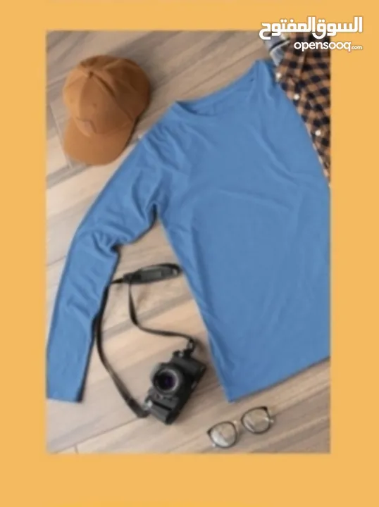 تيشرتات كم طويل قطن بنسبة 100% صناعة هندية جودة عالية100% cotton long-sleeved T-shirt