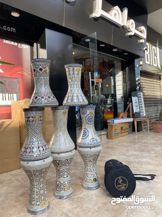 طبله جوهره الفن الاصليه الختم الذهبي مقاس 22  مع حقيبه اصليه جوهره الفن وغطاء