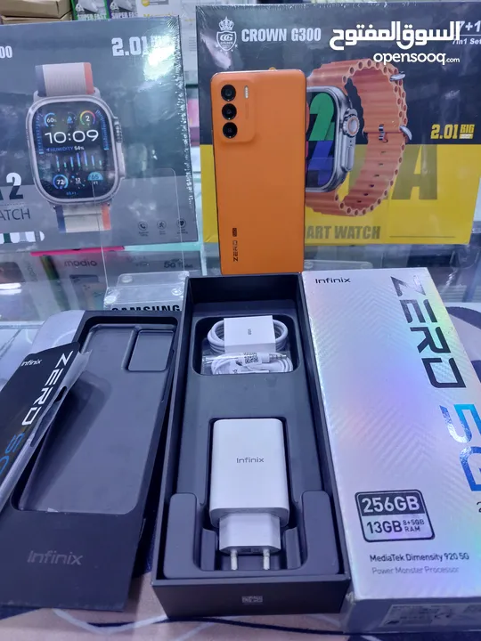 جهاز فل نظافه  256g 13ram Infinix Zero 5G 2023 كامل اغراضة الاصلية