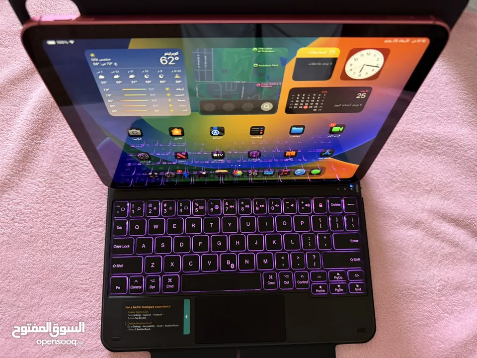 سعر حرق I pad 10   مشحون 12 مرة فقط بطارية 100%