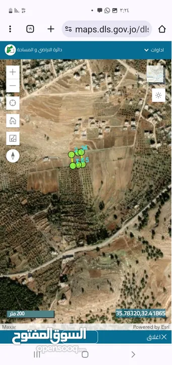 اراضي  عرجان  حوض  مهرما مساحة  القطعه  2003 م2 على شارع 6 متر شماليه  واجهة القطعه على الشارع 42 م