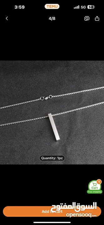 Stainless steel Rectangle Nacklace