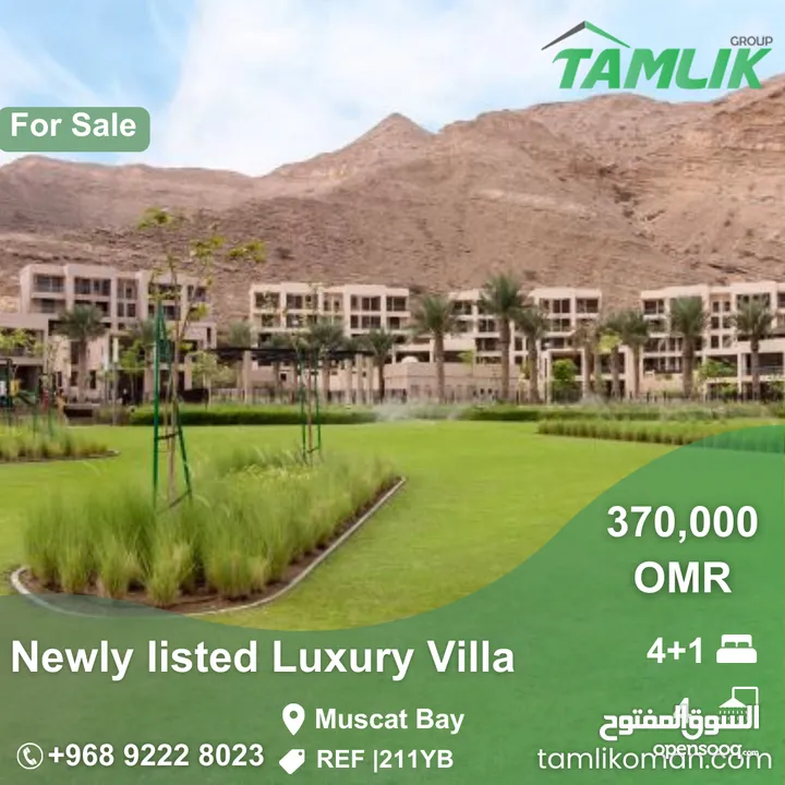 Newly listed Luxury Villa for Sale in Muscat Bay REF 211YB