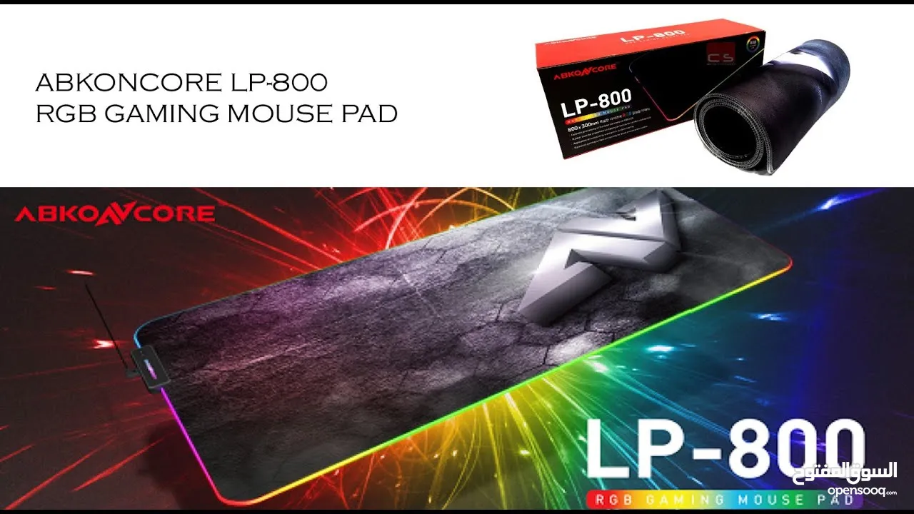 XXL باد ماوس جيمنج اصليه حجم كبير ABKONCORE LP-800 RGB PREMIUM GAMING PAD MOUSE