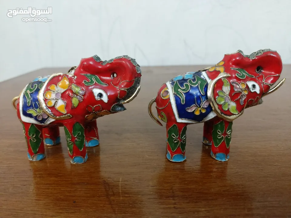 An old cloisonné elephant