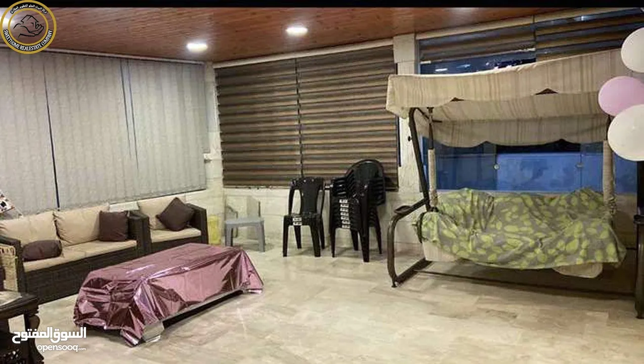 شقة أرضية مميزة للبيع في خلدا 150م مع ترس امامي بقرميد تشطيب سوبر ديلوكس بسعر مغري