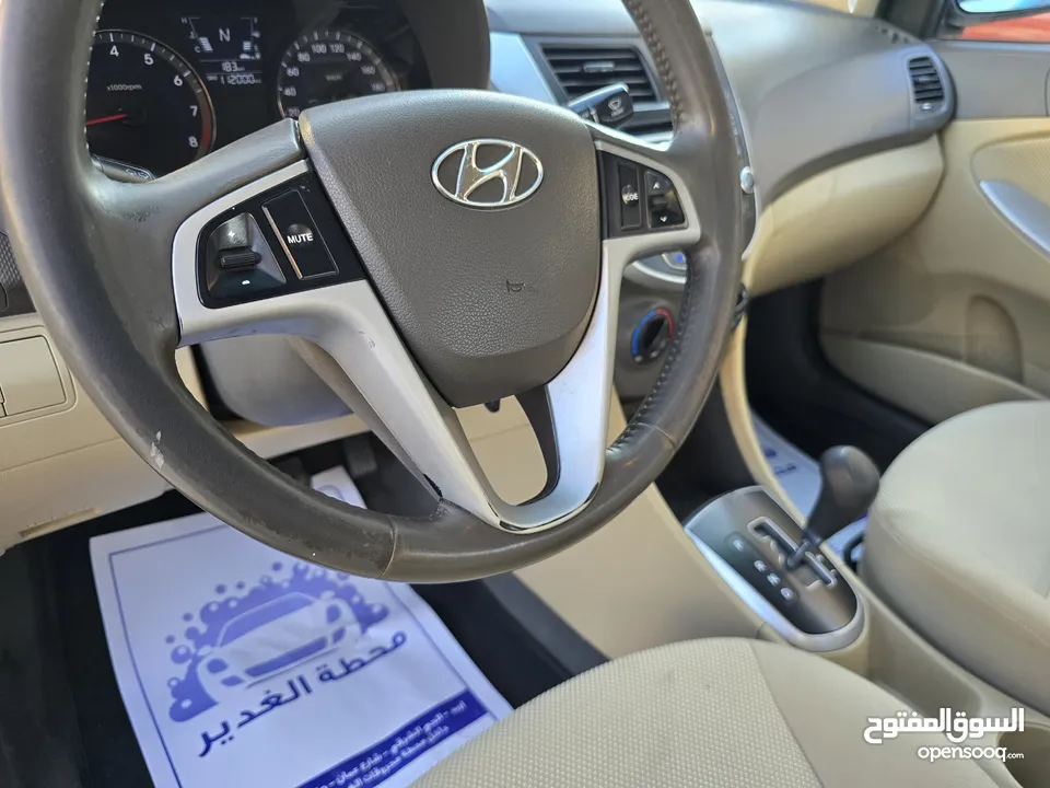 هونداي اكسنت 2014 فحص كامل 7 جيد عداد 112km محرك 1600cc مالك 1