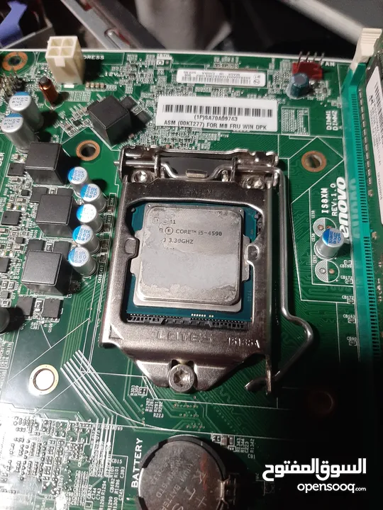 طقم كمبيوتر مكتبي للبيع: معالج Intel Core i5-4590 الجيل الرابع + مذربورد ASM LGA 1150 + رام 4GB DDR3