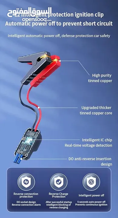 ADAK Multinational Powerhouse: 12V Battery Jumper Starter with Air Compressor - 150PSI, 12000mAh