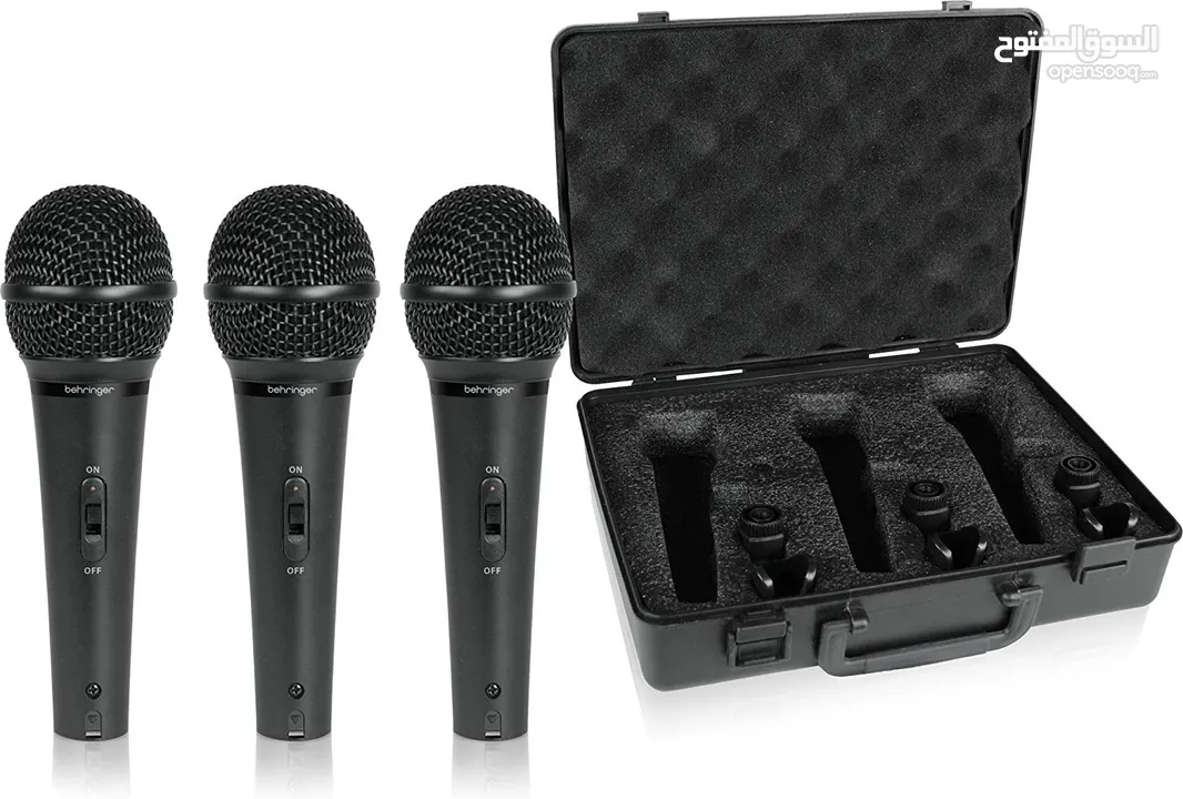 طقم ميكرفونات Behringer Ultravoice  Dynamic Cardioid Vocal and Instrument Microphones, Set of 3