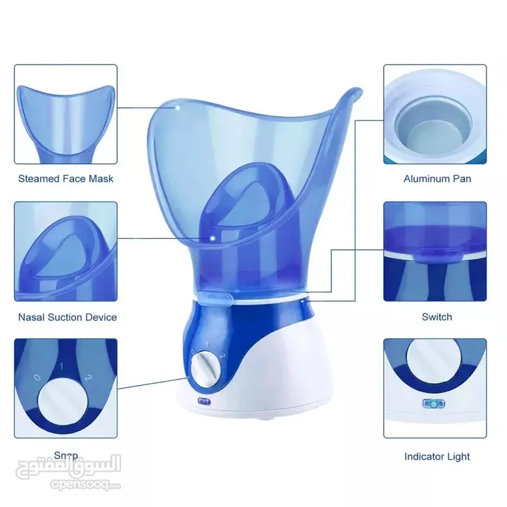 ساونا بخار وجه مبخرة الوجة الكهربائيه 2 في 1 للبشره و تبخيرة للصدر جهاز الساونا تنظيف البشره