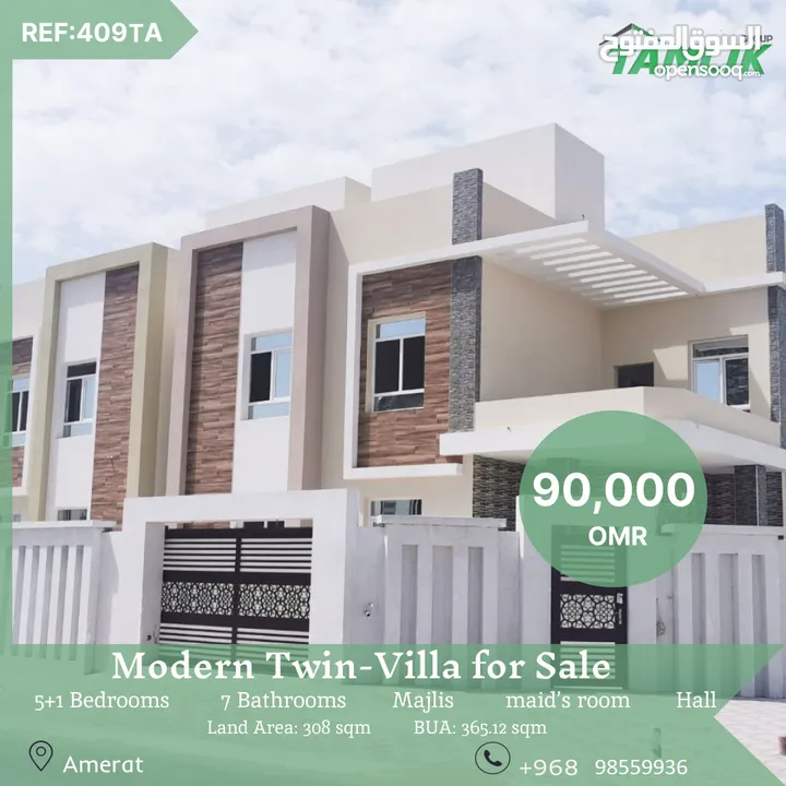 Modern Twin-Villa for Sale in Amerat REF 409TA