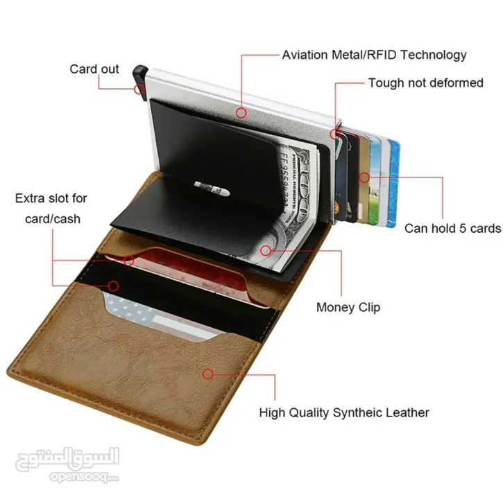 Rfid Credit Card Holder Men Wallets Bank Cardholder Case Small Leather Slim Thin Magic Mini Wallet