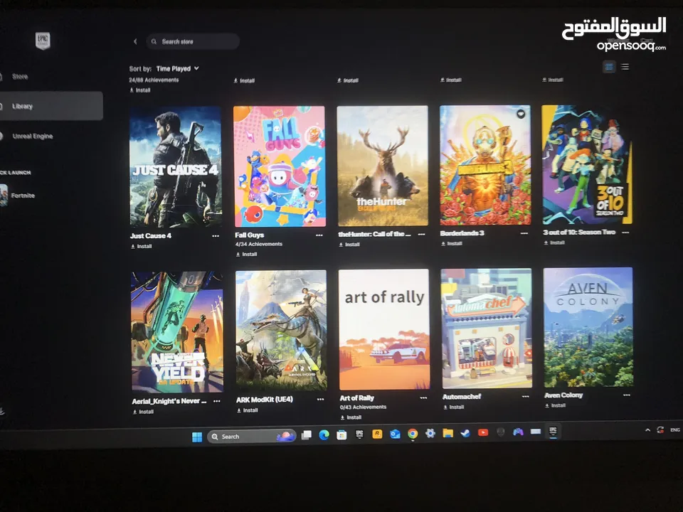 حساب ايبك قيمز وحساب فورت نايت سيزون ثالث وطور الزومبي  للبيع بسعر مرتب