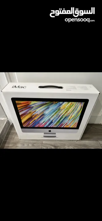 للبيع اي ماك iMac 2017 شاشة 21.5 inch استعمال شخصي نظيف جداً مع الكرتون وكامل الاكسسوارات