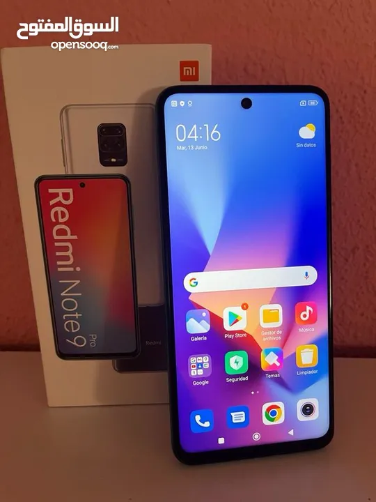 ردمي Xiaomi Redmi Note 9 Pro 128GB y 6 GB RAM ردمي نوت 9 شاشة الاصلية غير مصلح