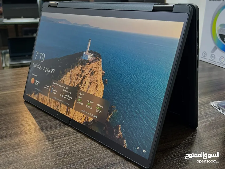 لابتوب 2in1 شاشة لمس ديل i7 جيل عاشر رام 16 تخزين ssd 512 يفتح 360 معدني مواصفات عالية انيق جدا