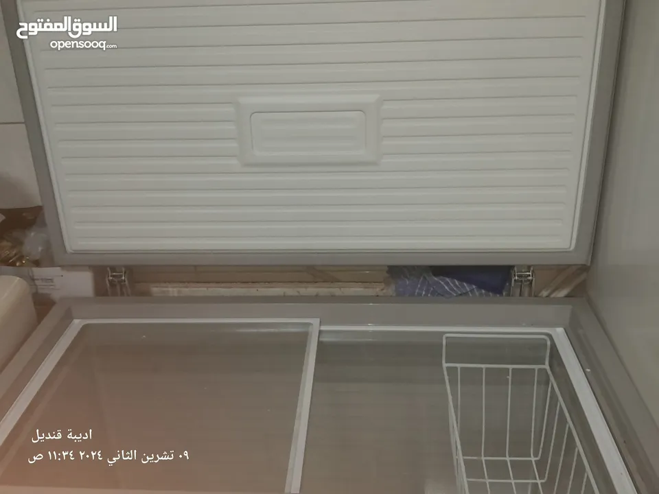 ثلاجة شارب وفريزر بطح وكولر