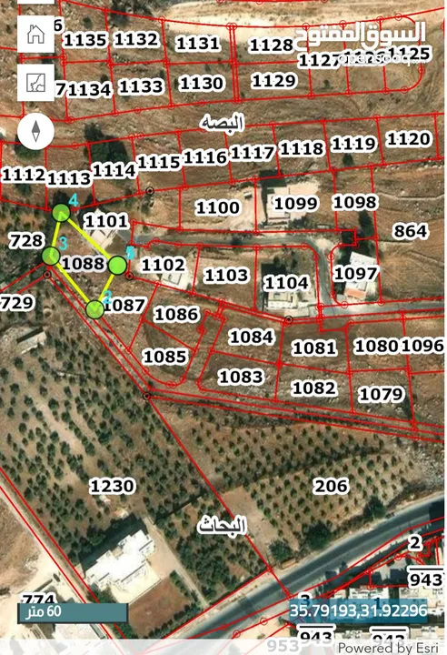 قطعة ارض للبيع في منطقة ابو السوس