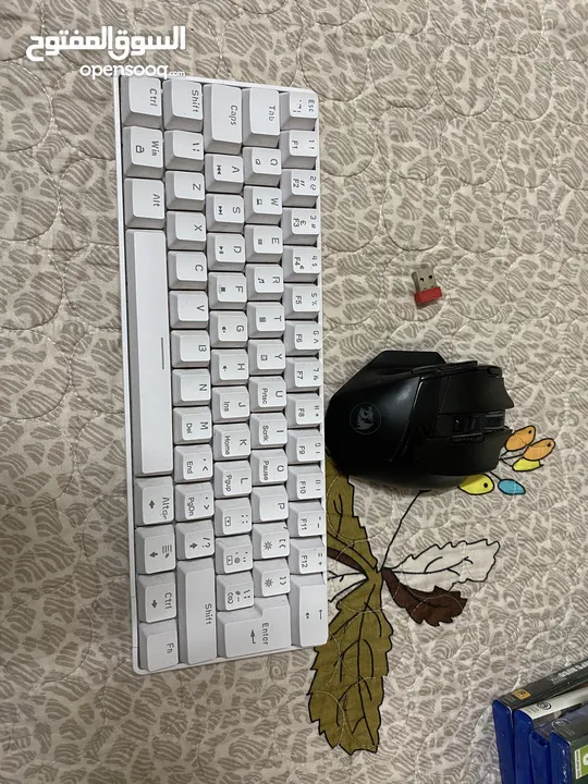 كيبورد T60 ماوس ريد دراغون وايرليس وسماعه