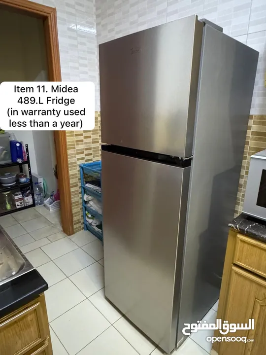 Midea 489.L Fridge - OMR 99 (in warranty used less than a year)