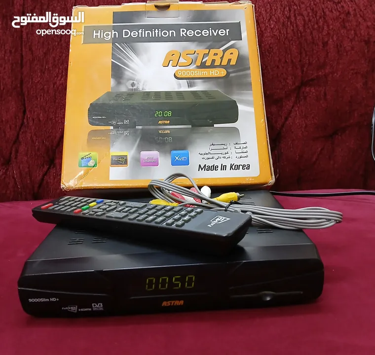 ريسفر استرا   9000Slim HD بحالة الزيرو