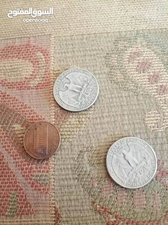 عملات قديمة للبيع اردني امريكي بريطاني ألماني عراقي خليجي يوجد قطع نوادر ومميزة
