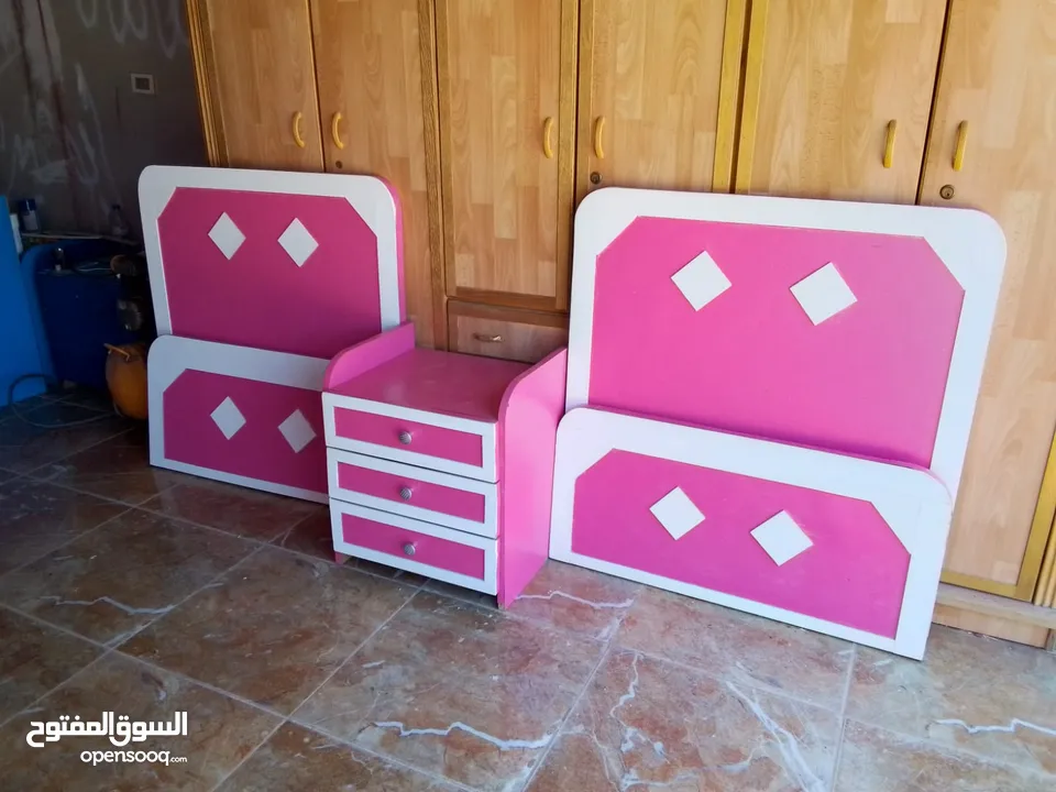 غرفه نوم تفصيل خشب دبل