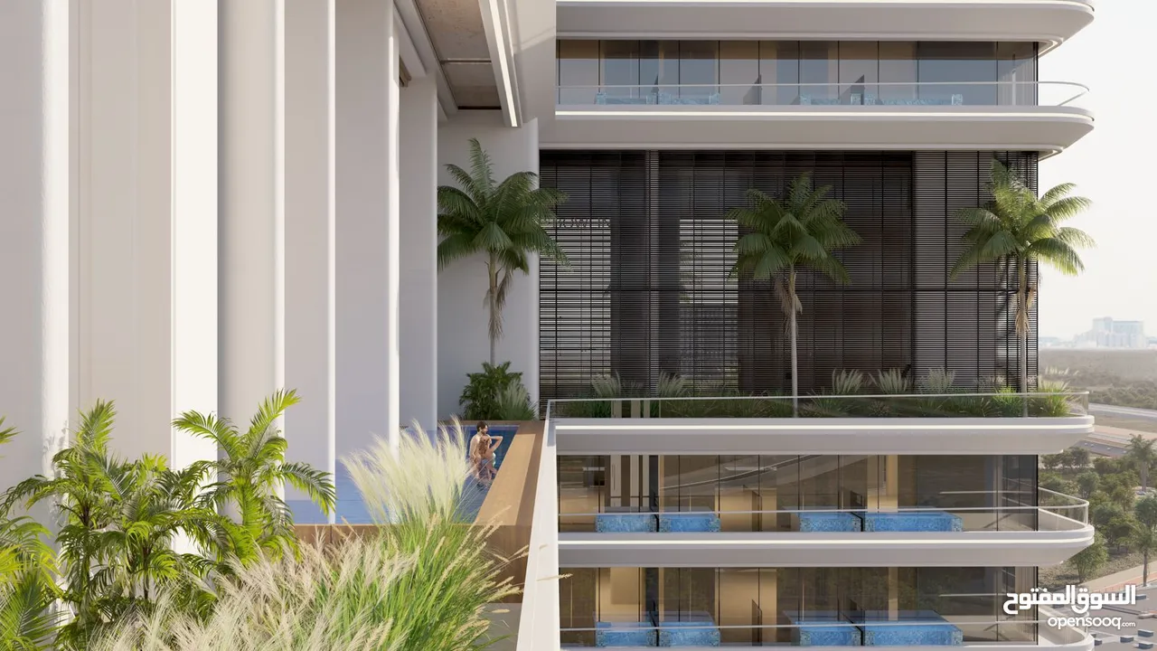 طرح مشروع جديد في دبي أقساط 8 سنوات مع مسبح خاص إطلالة على برج