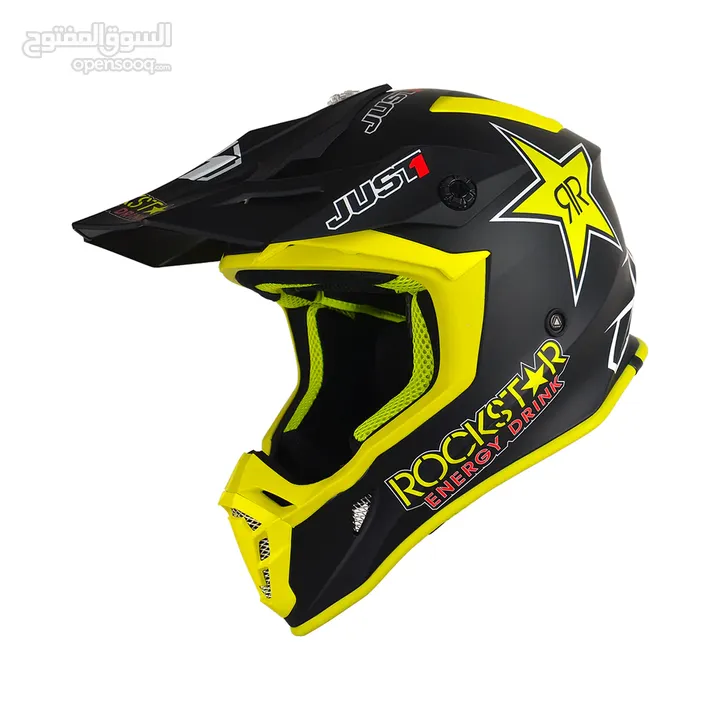 JUST1 Rockstar Motocross Motorcycle Helmet Full Face