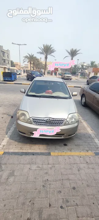 Toyota Corolla 2001 اوتوماتيك قير شاصي ممتاز مسجله مبيمه لشهر 3