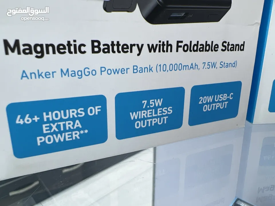 PowerBank Anker with Stand to charger باور بانك انكر مع قاعدة تثبيت على شكل ستاند