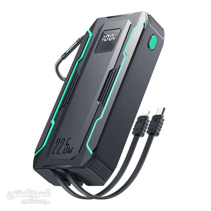 باور بانك جويروم JOYROOM JR-L017 – شحن فائق السرعة مع كابلات مدمجة وضوء طوارئ SOS
