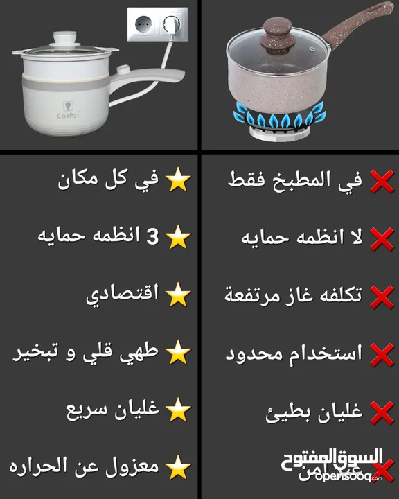 طنجرة الطبخ الكهربائية، طباخ كهربائي، مقلى كهربائيه، طبخ بالبخار من cokpot العلامه الاكثر تميزا