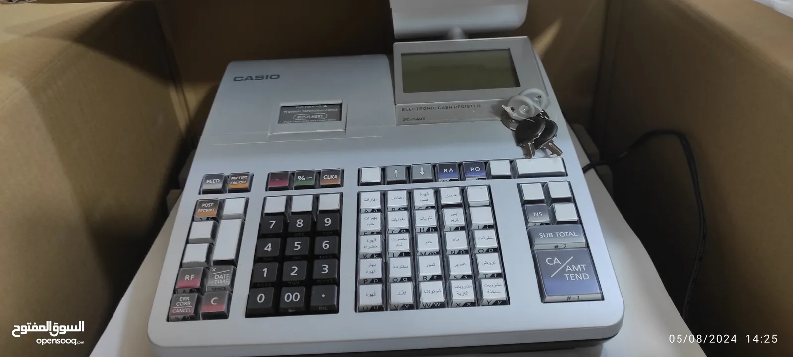 كاش كاسيو جديد بالكرتونة ELECTRONIC CASH REGISTER CASIO  (BRAND NEW)