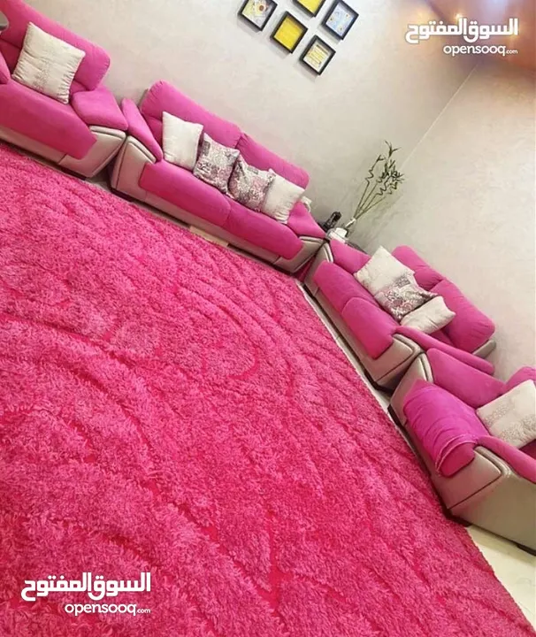 طقم كنب 7 مقاعد + سجاد 3*2 عدد 2