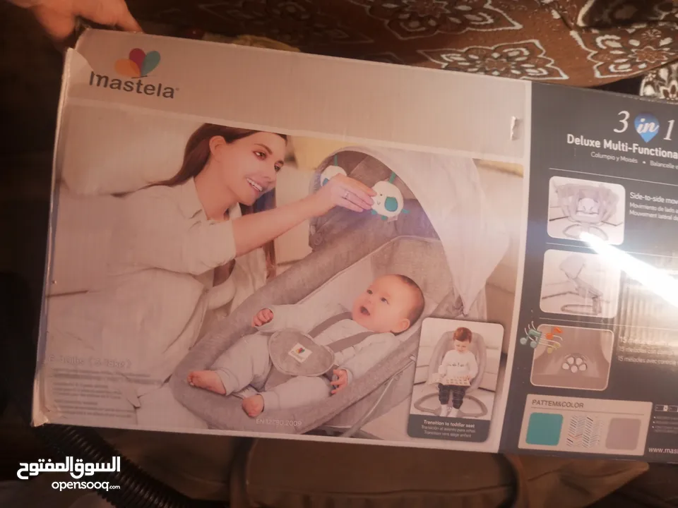 تخت بيبي هزاز وتخت خشب لعمر 6 سنوات و هزاز كهرباء وكراجه