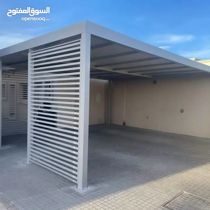 pergola carparking sunshade canopy staircase pvc shade aluminum pergola steel pergola fabrication