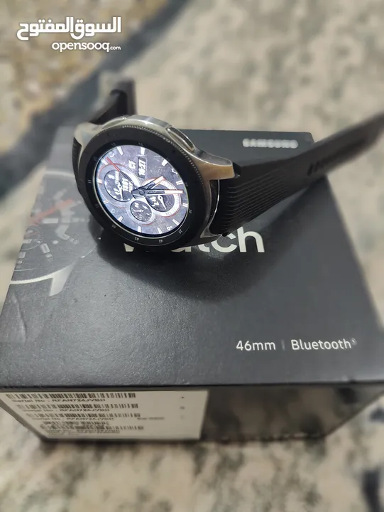 Galaxy watch 46MM with box - ساعة سامسونج بحاله شبة الجديدة بالكرتون