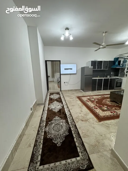 Apartment, one bedroom, hall, kitchen and bathroom, furnished, new, Al Khuwair 33, ground floor